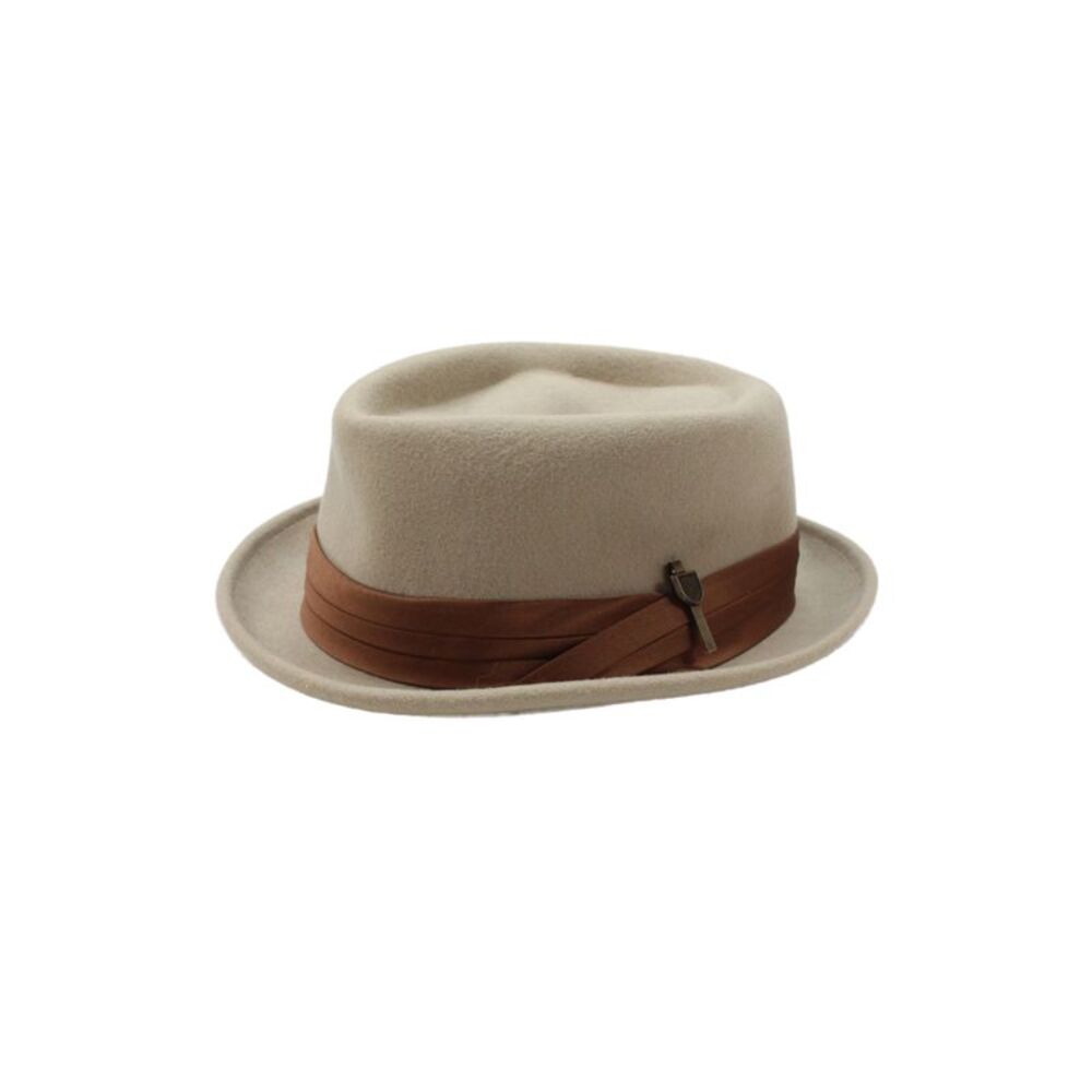 Brixton Unisex Adults Wool Banded Fedora Hat Beige Size M